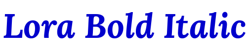 Lora Bold Italic font